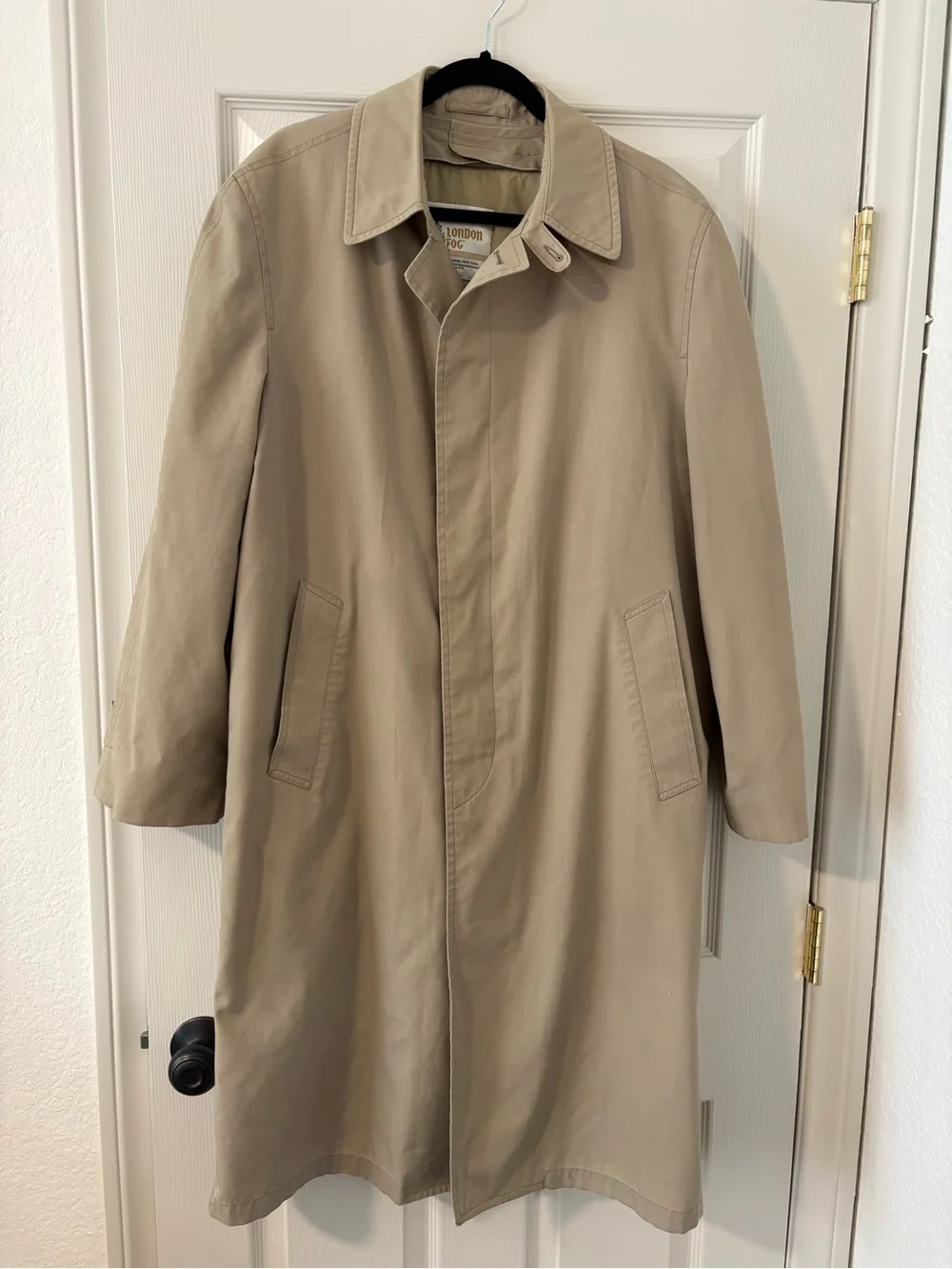 Vintage Men's London Fog Trench Coat with Removable Liner Thinsulate Size 40